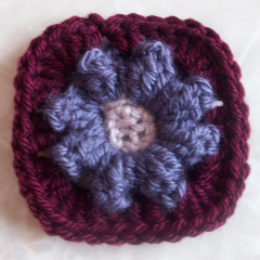 Popcorn Flower Afghan Square