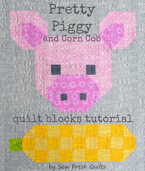 Pretty Piggy Quilt Block Pattern 