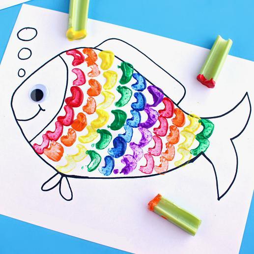 Rainbow Fish Art Craft for Kids