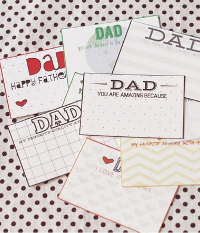 Little Notes Printable Father's Day Cards