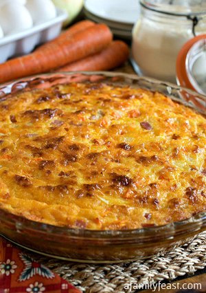 Crustless Ham and Cheddar Quiche