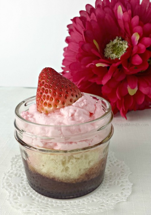 Strawberry Trifle for Two with Homemade Strawberry Whipped Cream