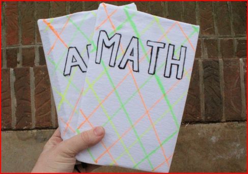 Neon Highlighter DIY Book Cover