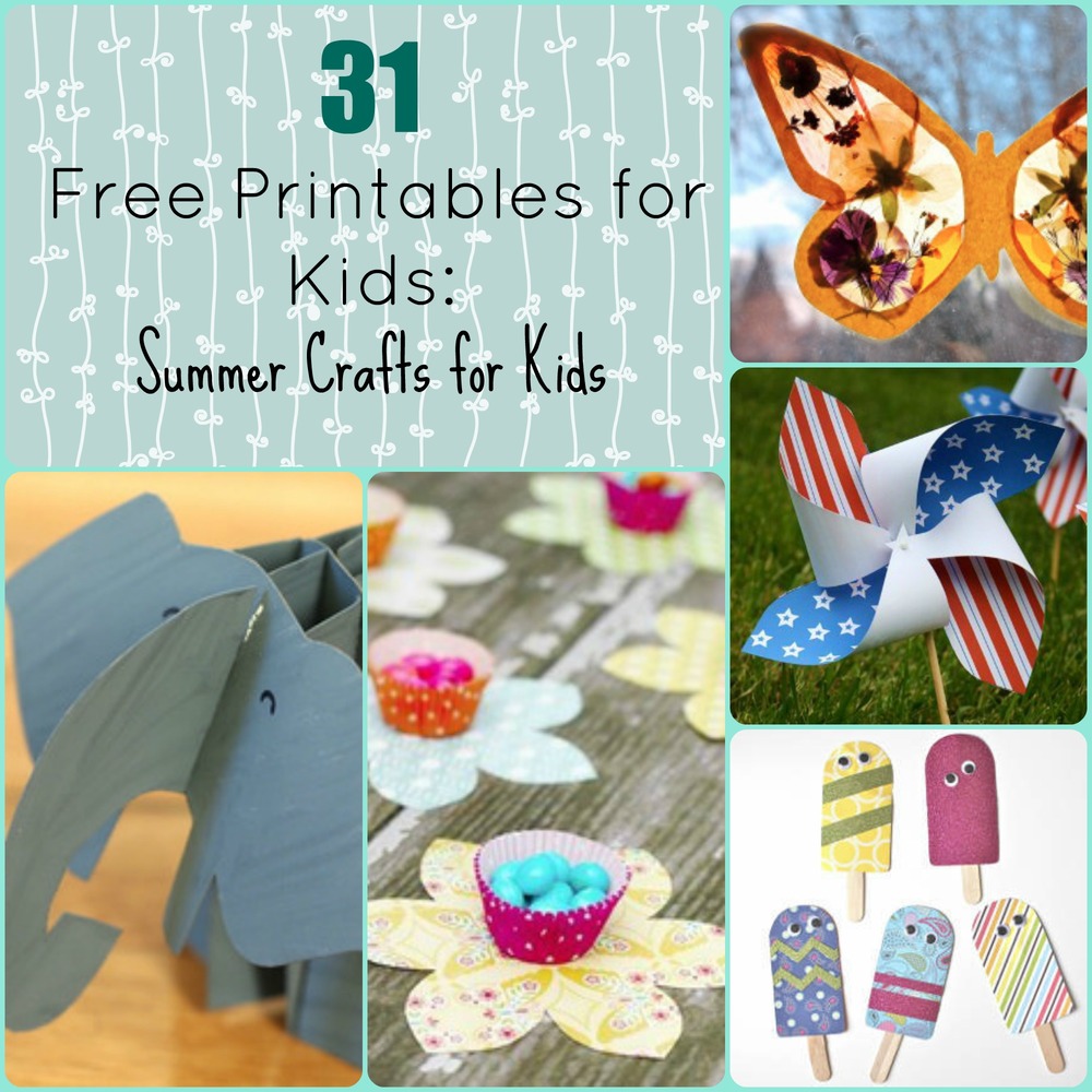 55 Free Printable Summer Crafts for Kids