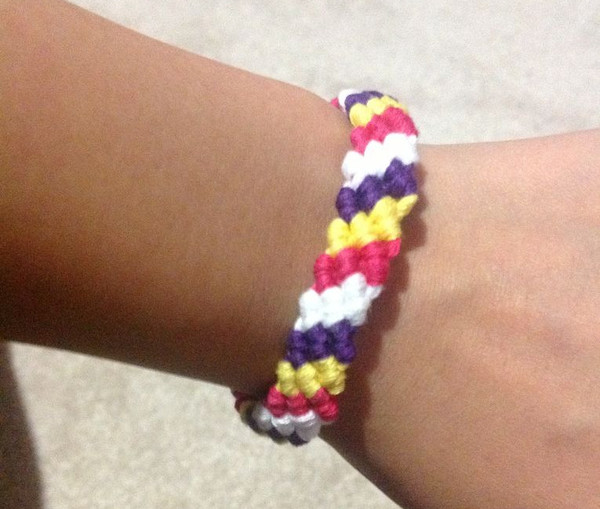 Candy Stripe Friendship Bracelet