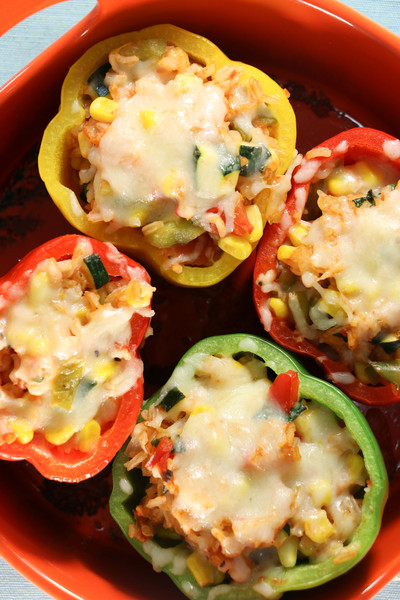 Rice And Vegetable Stuffed Peppers
