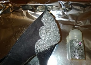 Glitter Scallop Heels Step 4