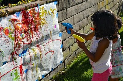 Water Gun Painting for Kids