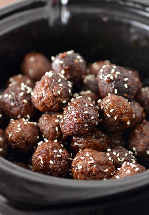 Slow Cooker Honey Sesame Meatballs