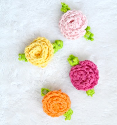 Easy Little Crochet Roses