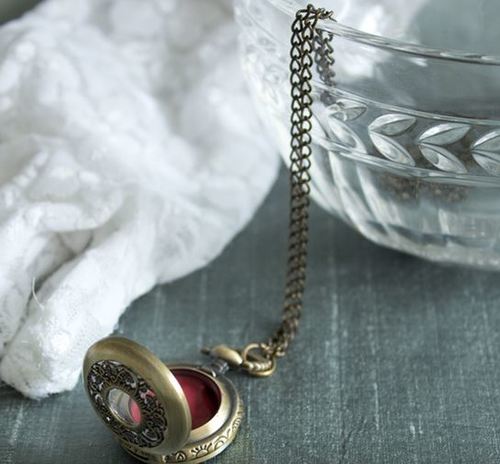 Steampunk Pocketwatch Lipgloss Bridal Shower Favors