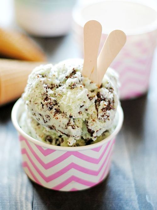 Homemade Baskin Robbins Mint Chocolate Chip Ice Cream