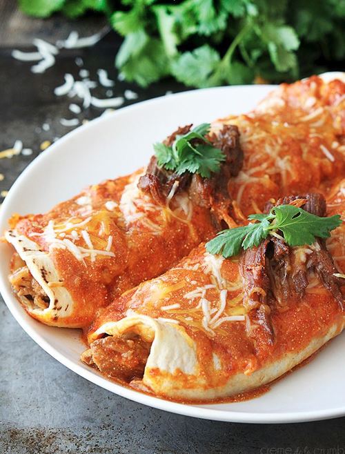 Homemade Cafe Rio Sweet Pork Enchiladas