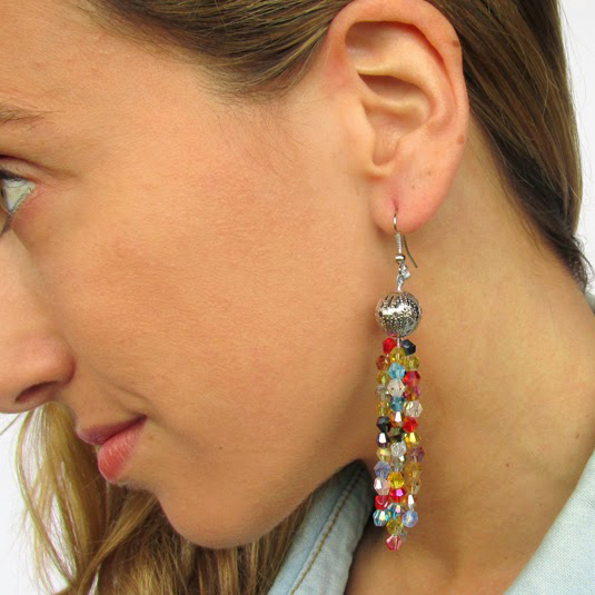 Colorful and Dangly Homemade Earrings