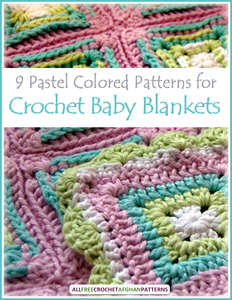 3 Granny Square Afghans in Pastel Colors