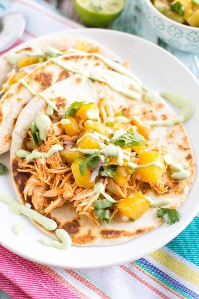 Spicy Slow Cooker Chicken Tacos