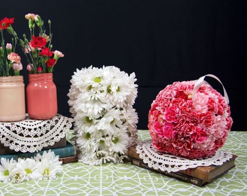 Hanging Flower Balls DIY Wedding Decor