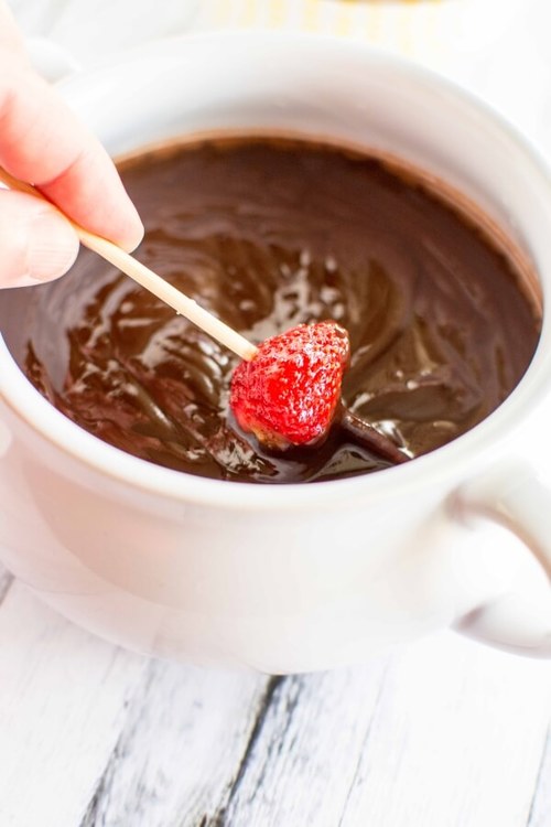 3-Ingredient Slow Cooker Chocolate Dip