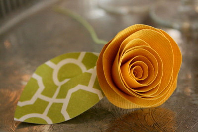 Rolled Scrapbook Paper Flowers