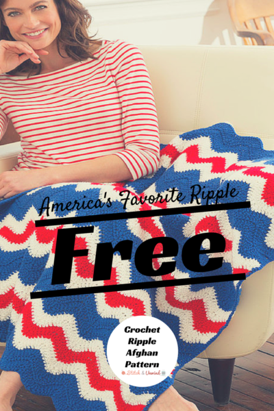 Fourth of July Crochet Ripple Afghan