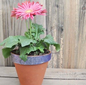Rhinestone Flower Pot Craft