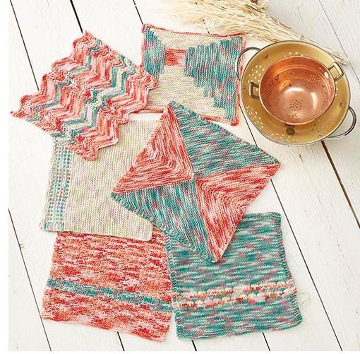 Color Block Knit Dishcloth Patterns