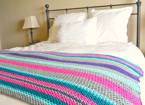 Native Stripes Knit Blanket Pattern