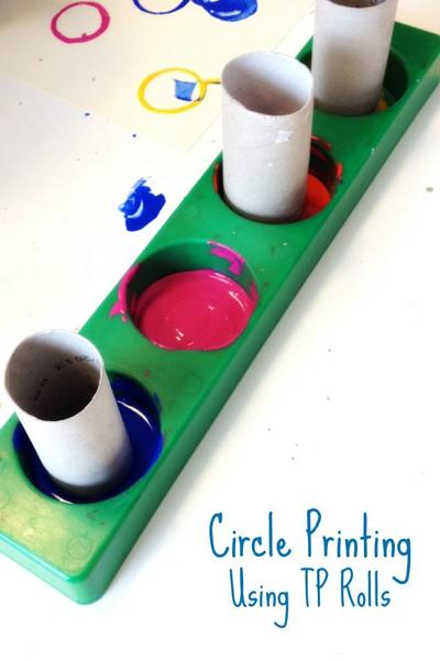 Toilet Paper Roll Paint Stamps