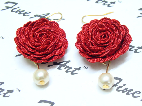 Ric Rac Rose Earrings