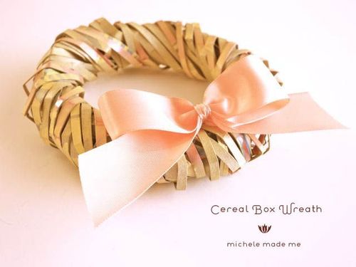 Cereal Box DIY Christmas Wreath