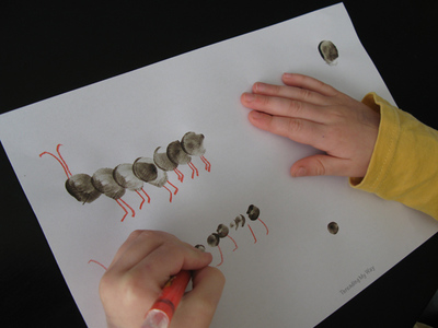 Thumb Printing | AllFreeKidsCrafts.com