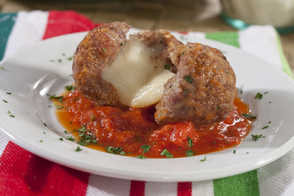 Cheesy Stuffed Meatballs MrFood.com Cheesy Stuffed Meatballs MrFood.com