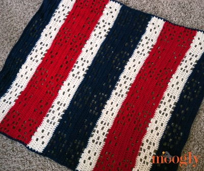 Patriotic Crochet Baby Blanket
