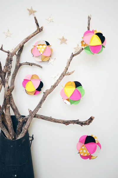 DIY Paper Ball Ornaments