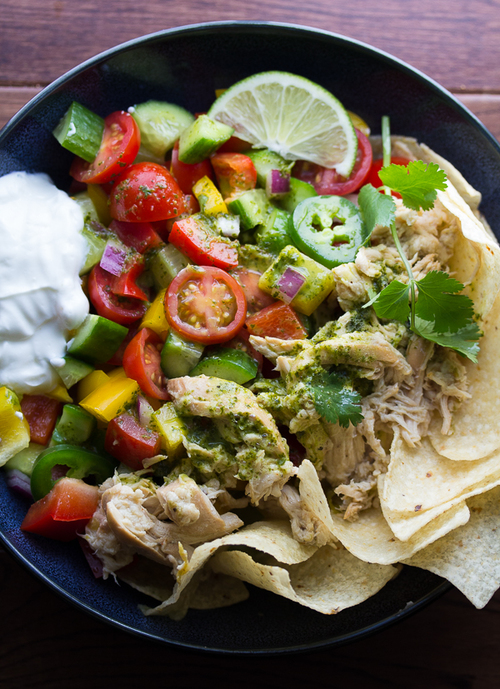 Slow Cooker Chicken Taco Salad 