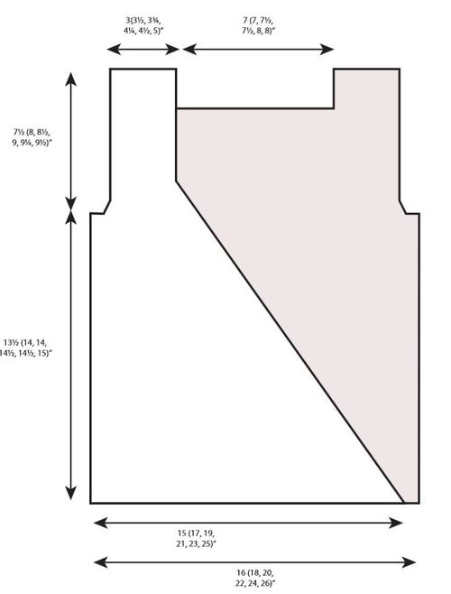 Watermelon Side Tie Knit Vest Diagram Watermelon Side Tie Knit Vest Diagram