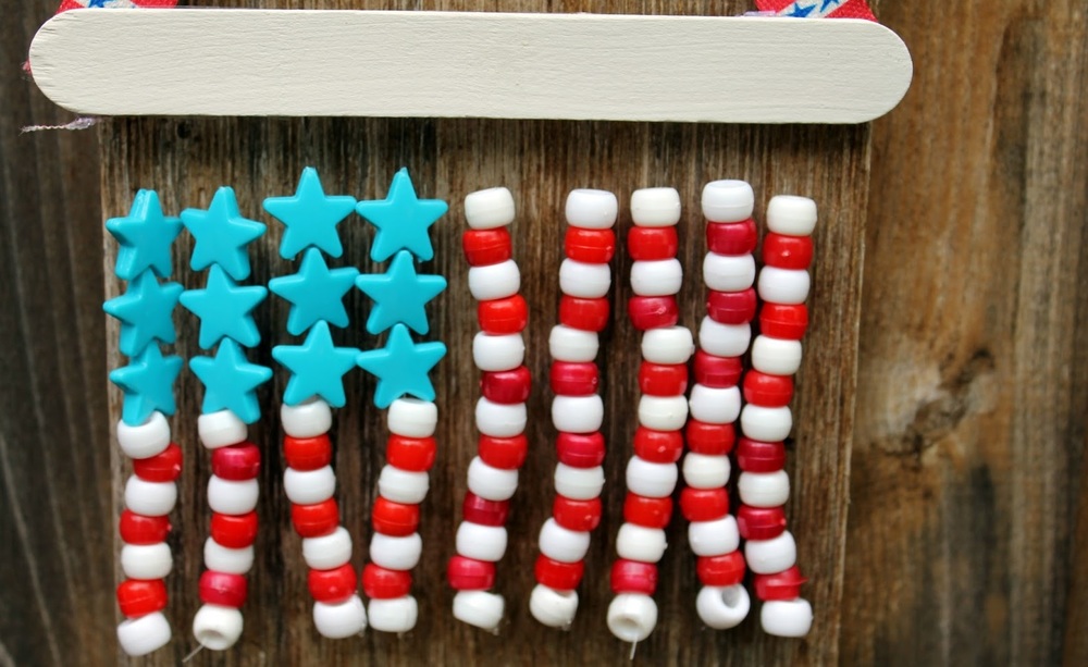 Pony Bead American Flag