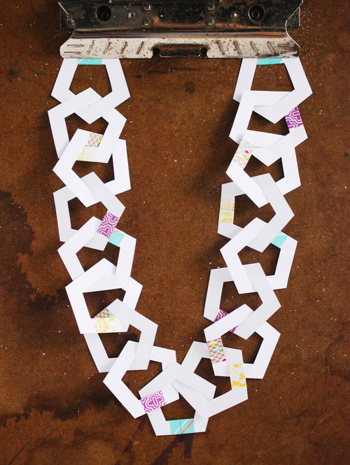 Printable Pentagon Paper Chain