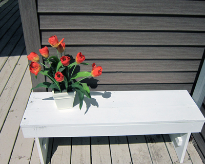 Make a Minimalistic Outdoor DIY Chunky Bench with Just a Few Pieces of Wood and Nails