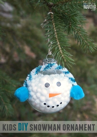 Glitter Snowmen Ornaments