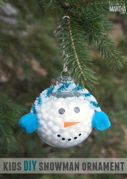Glitter Snowmen Ornaments