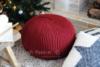 Cherry Red Pouf