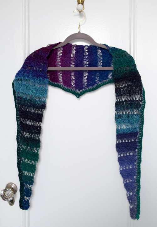 Broomstick Lace Crochet Shawlette