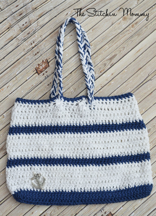 Crochet Nautical Tote