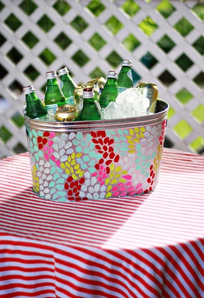 Finger Paint Polka Dot Party Bucket