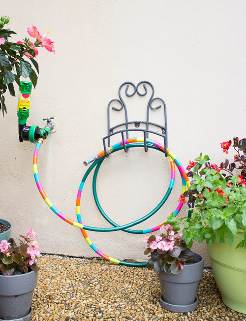 DIY Garden Hose Decor