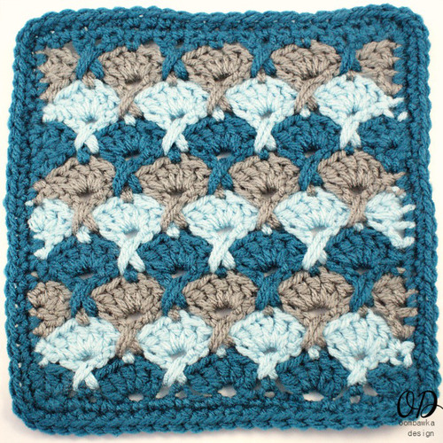 Stormy Seas Crochet Granny Square