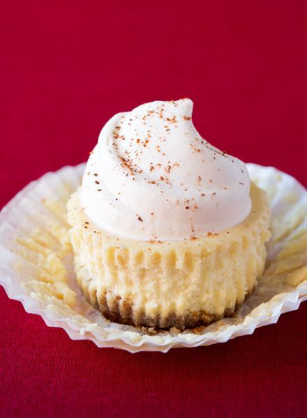 Eggnog Cheesecake Cupcakes