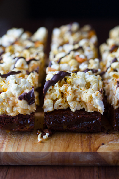 Loaded Popcorn Brownies