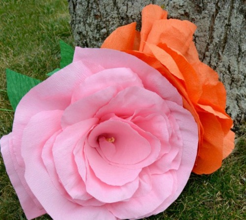 Giant Crepe Paper Flowers Craft